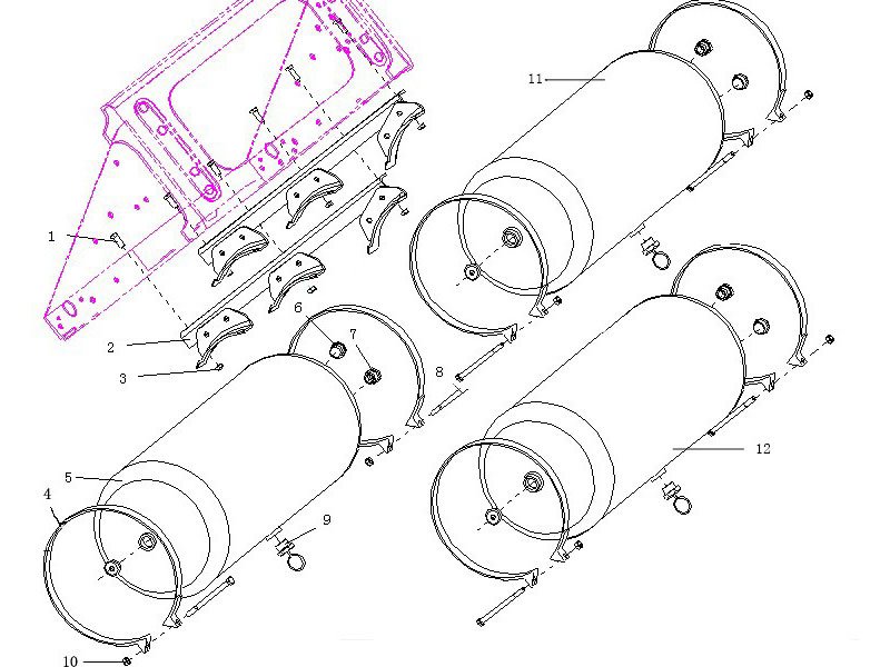 Shacman F2000&F3000 Air Tank Fixing