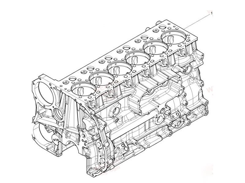 Shacman WP10 Engine Block Group
