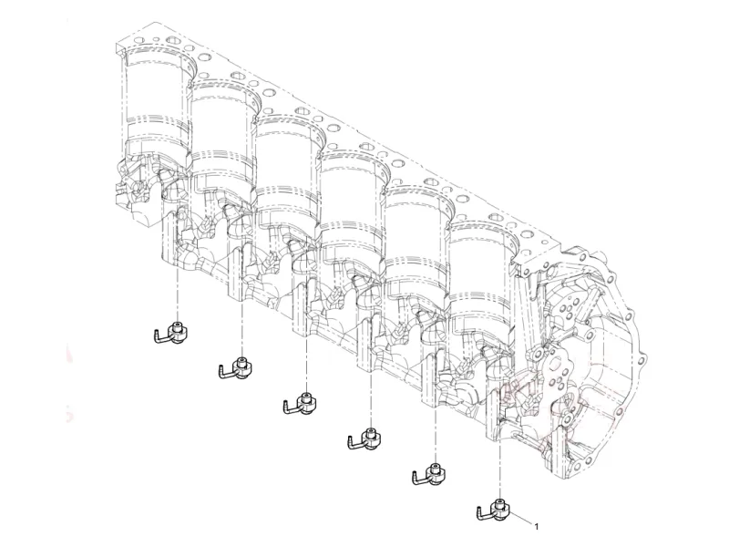 Shacman WP10 Spray Nozzle Group