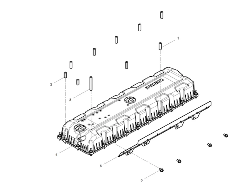 Shacman WP10 Cylinder Head Cover Group
