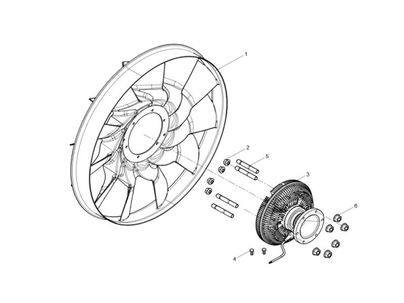 Shacman WP10 Fan and Hub Group