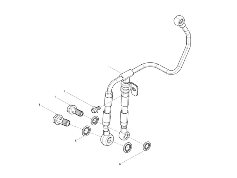 Shacman WP10 Fuel Injection Pump Oil Pipe Group