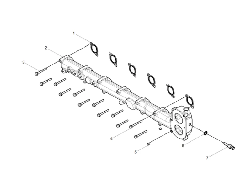 Shacman WP10 Water Outlet Pipe Group