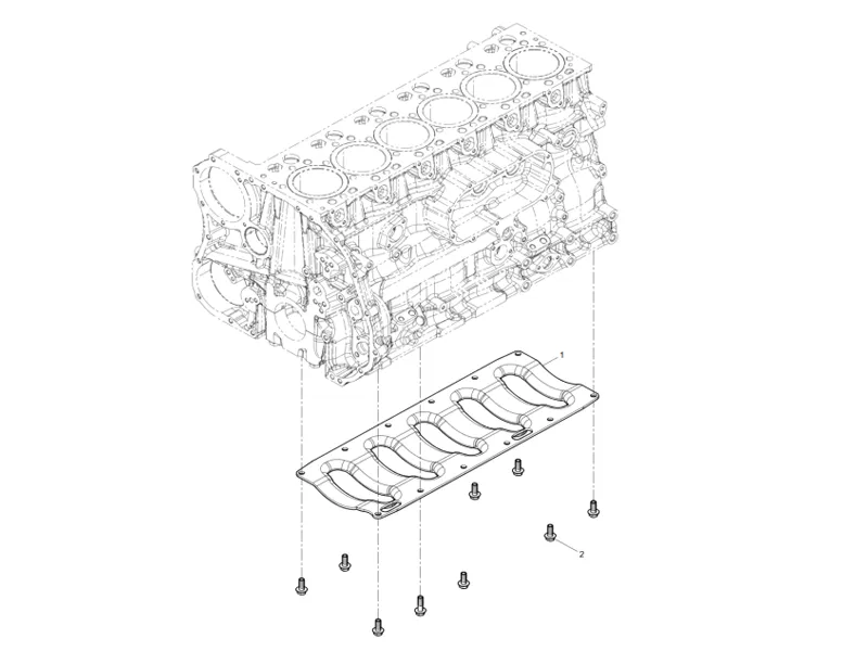 WP10 Engine Block Reinforcing Plate Group