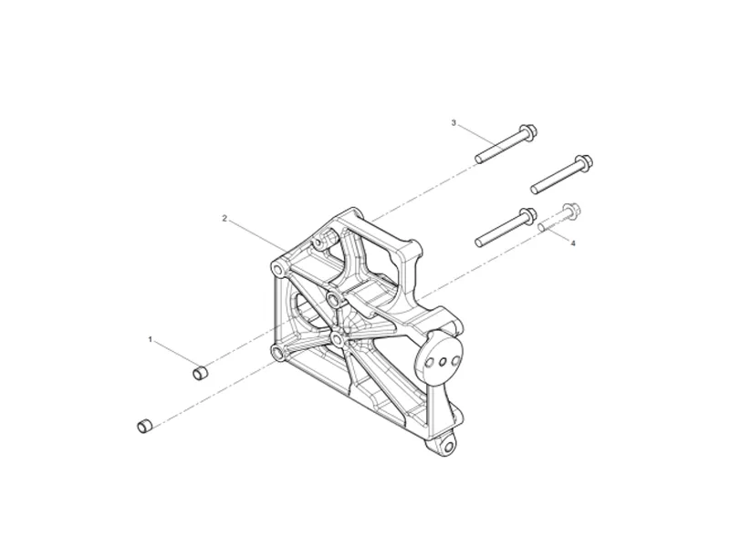 Shacman WP10 Air Conditioning Compressor Bracket Group