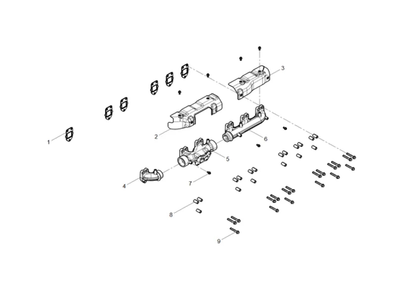 Shacman WP10 Exhaust Manifold Group