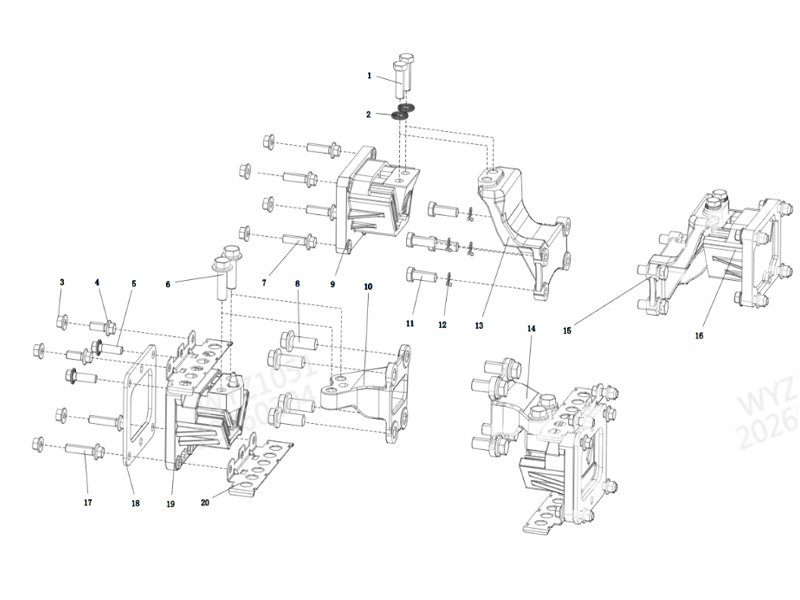 Shacman X5000 Engine Suspension