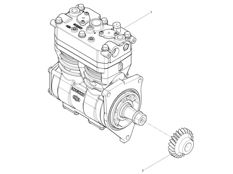 Shacman WP12 Air Compressor Assembly