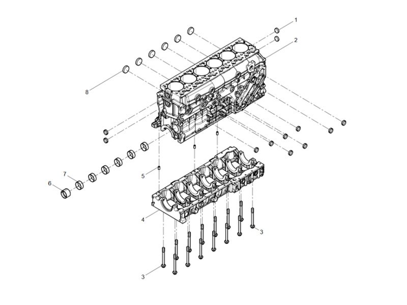 Shacman WP12 Crankcase Pre-Assembly
