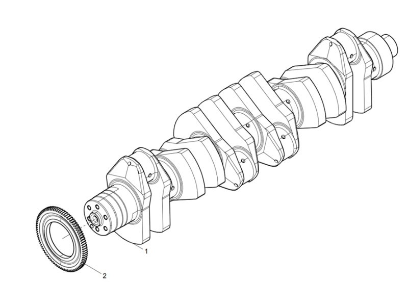 Shacman WP12 Crankshaft Subassembly