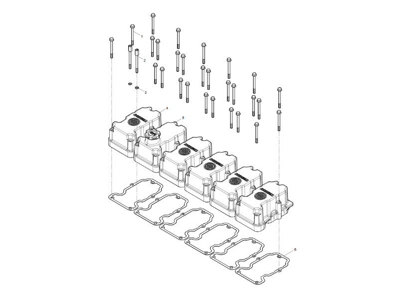 Shacman WP12 Cylinder Head Cover Group