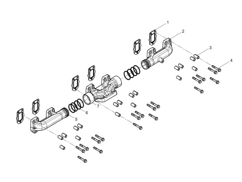 Shacman WP12 Exhaust Manifold Group