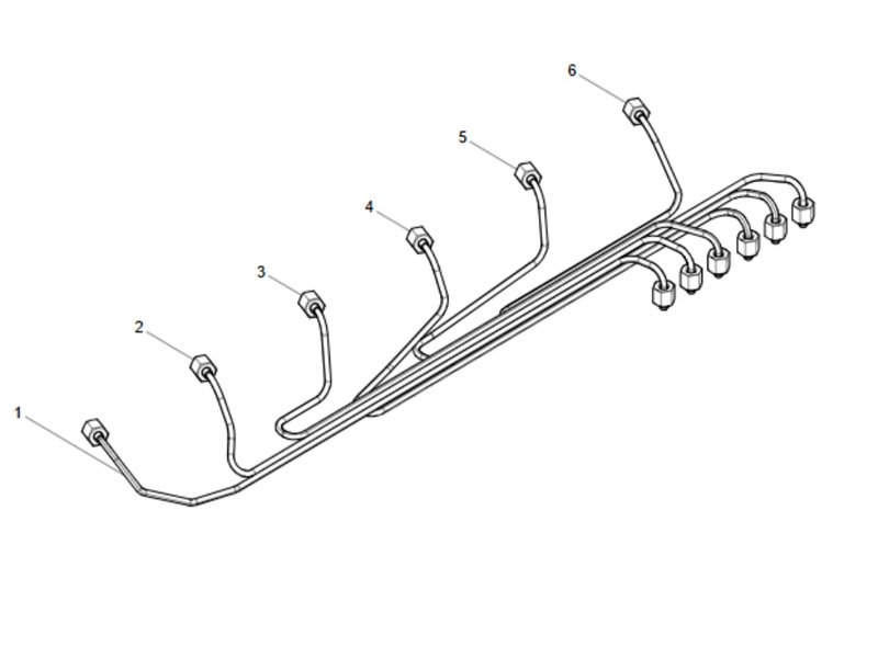 Shacman WP12 High-Pressure Fuel Pipe Assembly