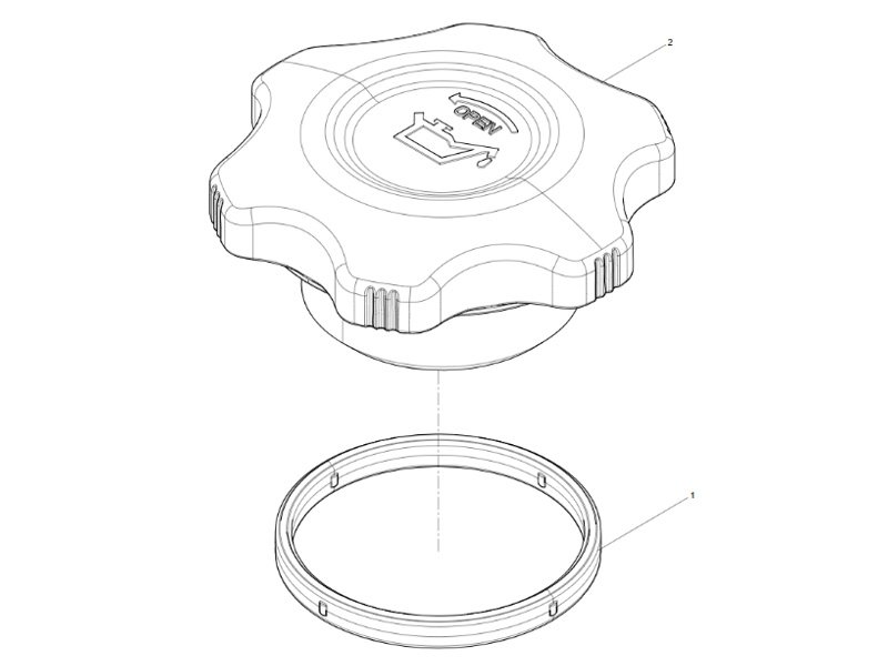 Shacman WP12 Oil Filler Cover Assembly
