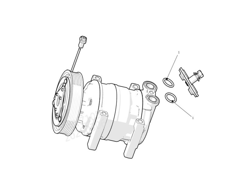 Shacman X5000 4010758-Compressor Assembly (Side-Mounted-Wp9)