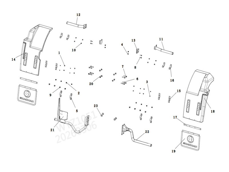 Shacman X5000 Fender-Chassis Part