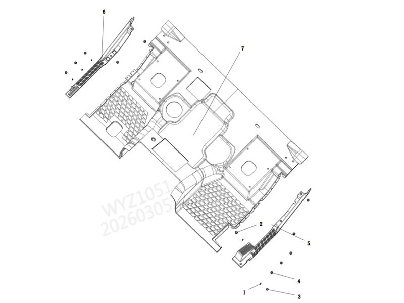 Shacman X5000 Floor Mat Assembly