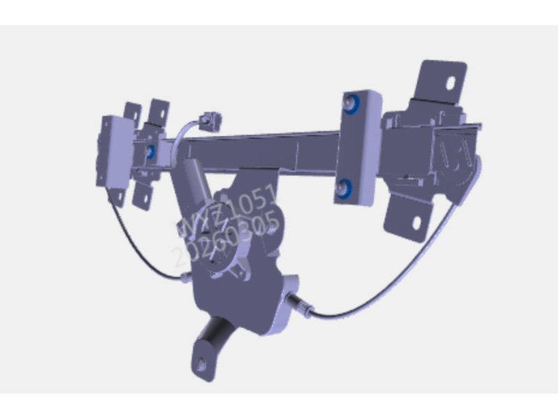 Shacman X5000 Left Door Regulator And Mounting Plate Assembly (Electric)