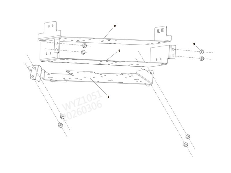 Shacman X5000 Work Light-Electric Flip-Controller Bracket
