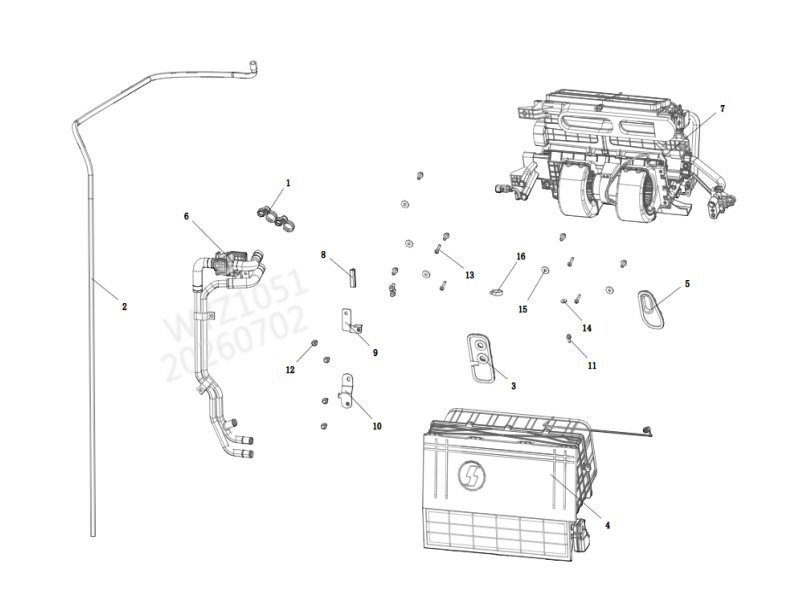 Shacman H3000 A-C Cab Components
