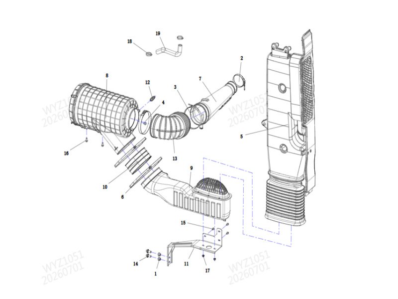 Shacman H3000 Air Intake System