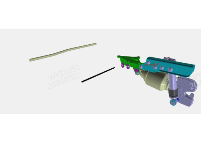 Shacman H3000 Left Rear Suspension Subassembly
