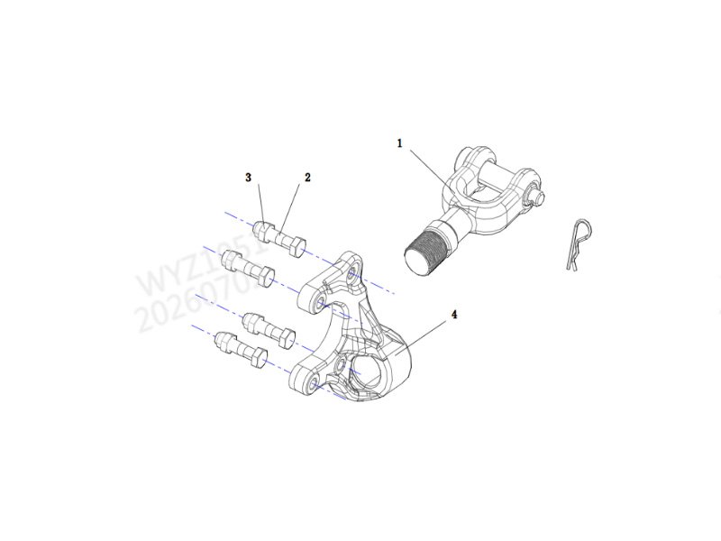 Shacman H3000 Traction Pin Assembly