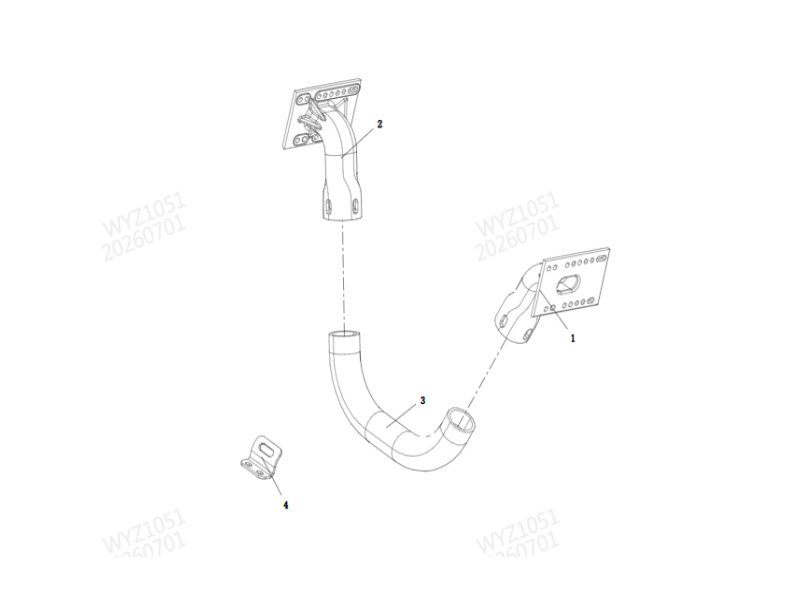 Shacman H3000 Tubular Crossbeam Assembly additional view