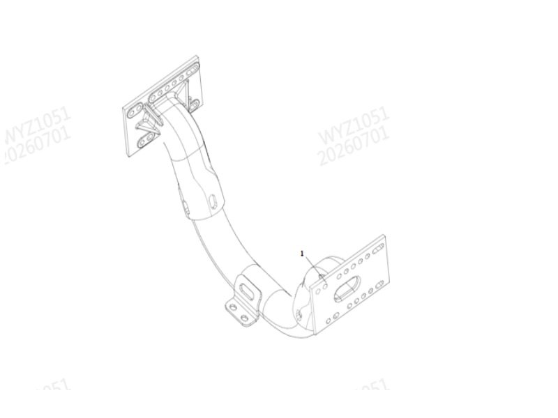Shacman H3000 Tubular Crossbeam Assembly