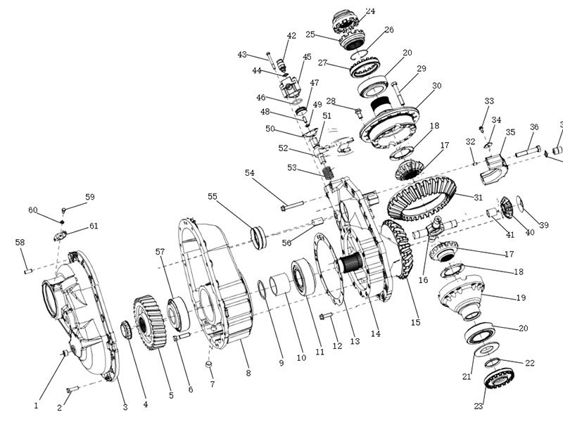 Deceleration Drive Rear Axle Middle Section