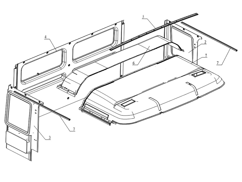 Flat Roof Cab Interior