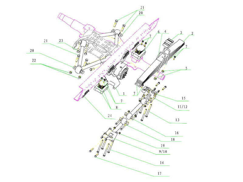 Rear Suspension For Lightweight Construction Vehicles (6×4 8×4)