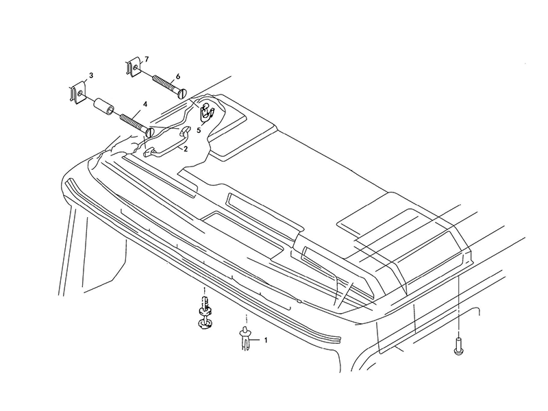 Roof Lining With Standoffs And Handrails