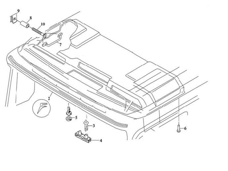 Shacman F2000&F3000 Roof Lining With Standoffs And Handrails