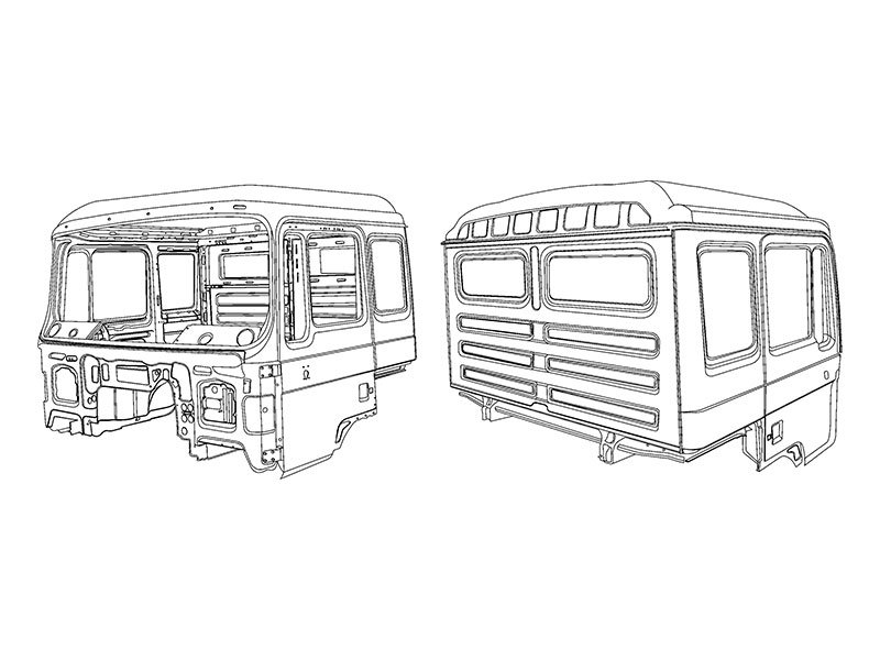 Semi-high-roof Cab Body