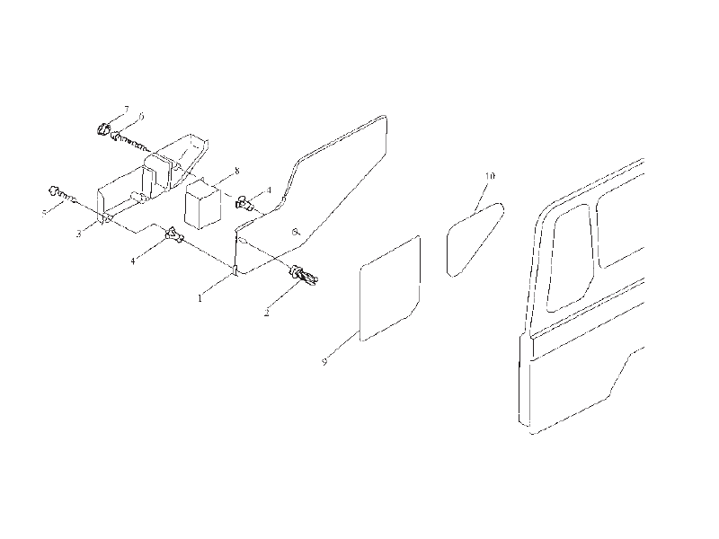 Shacman F2000 Door Covering Left