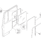 Shacman F2000 Door Window Right Without Window Crank