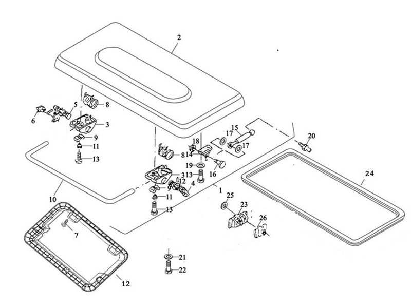Shacman F2000 F3000 Delong Cab Sunroof