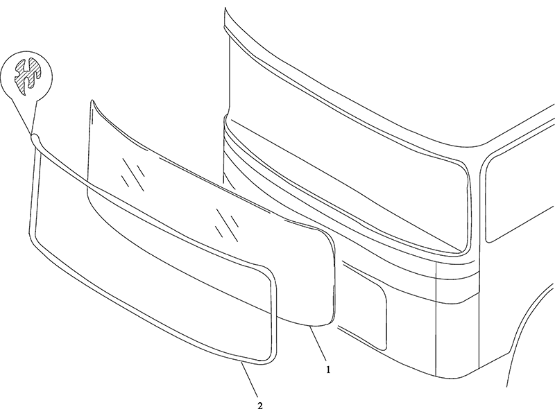 Shacman F2000 F3000 Front Windshield Assembly