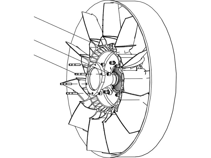 Shacman F2000&F3000 A Combined Fan Andwheel Hub