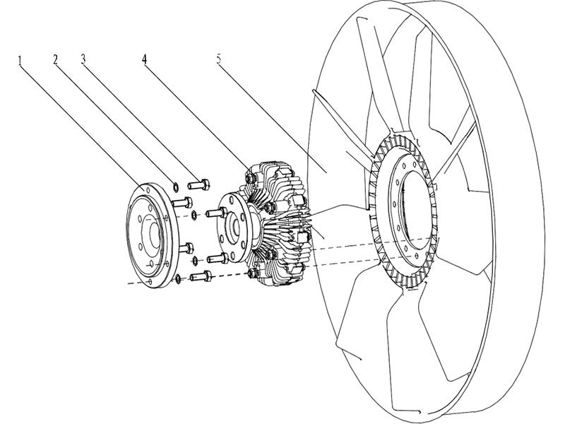 Shacman F2000&F3000 A Combined Fan Andwheel Hub