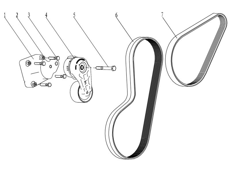 Shacman F2000&F3000 A Combined Tensionerand Belt