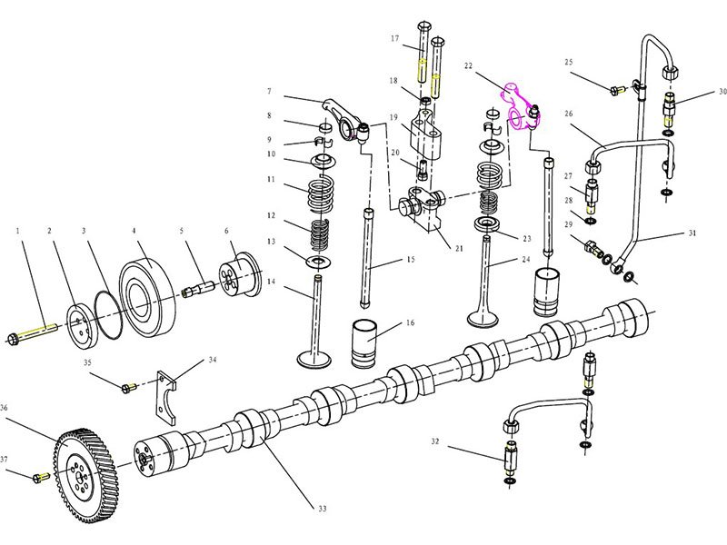 Shacman F2000&F3000 A Combined Valve Train