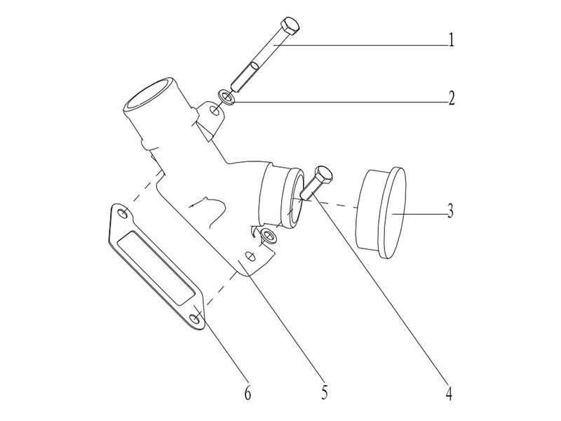Shacman F2000&F3000 A Combined Water Pipe Joint