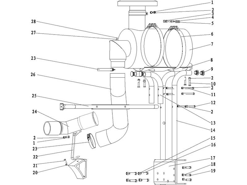Shacman F2000&F3000 Air Cleaning Device