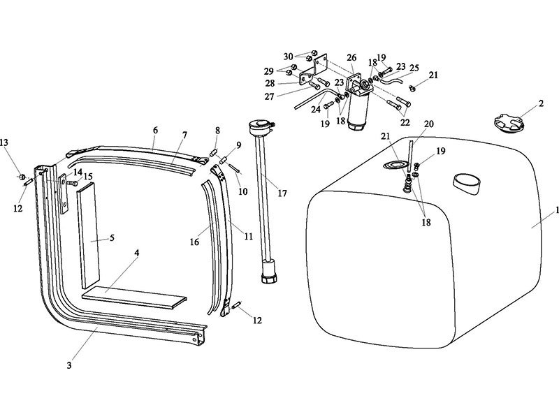 Shacman F2000&F3000 Fuel Tank Assembly
