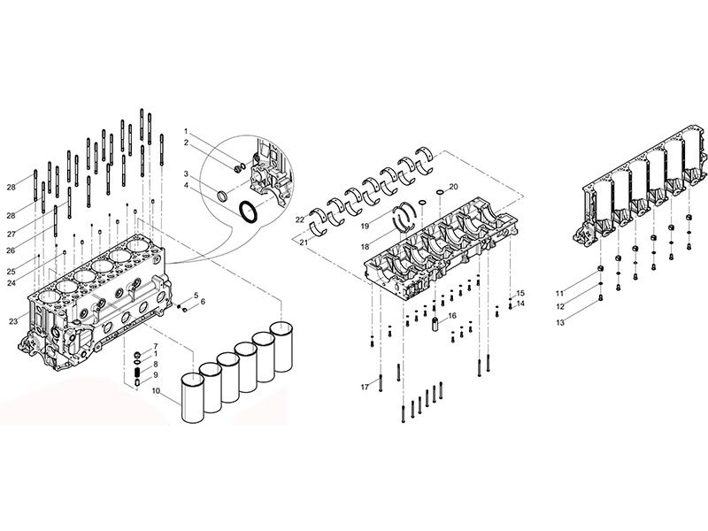 Shacman F2000&F3000 Engine Block Group