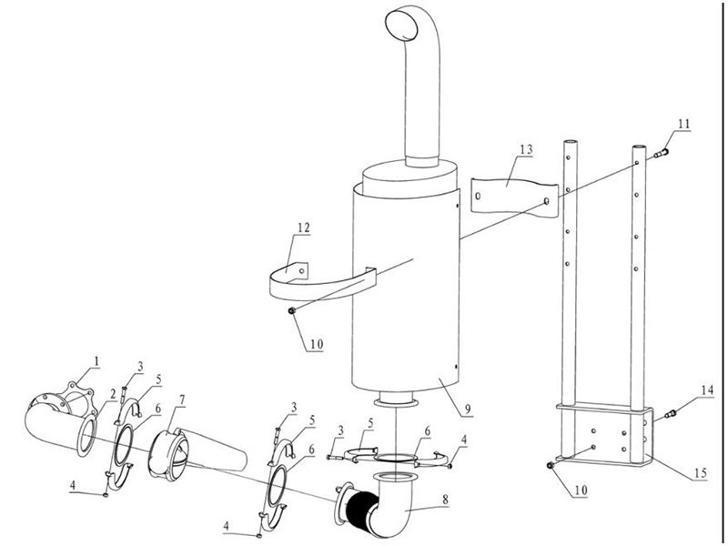 Shacman F2000&F3000 Exhausting And Muffler