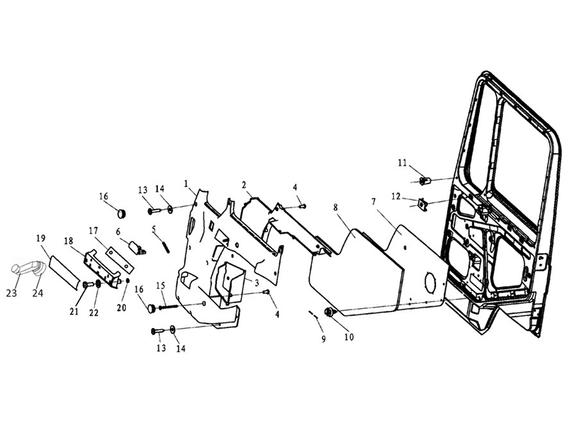 Shacman F2000&F3000 Right Door Part