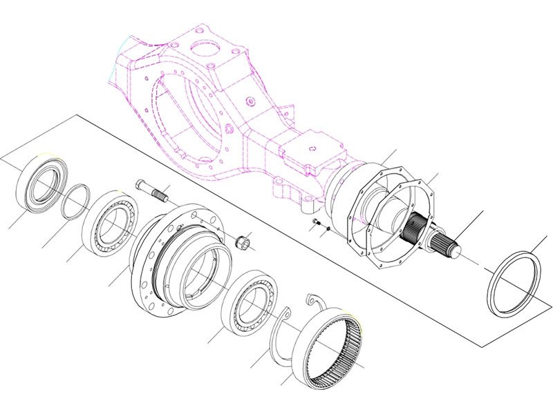Shacman F2000&F3000 STR Drive Axle Wheel Planetary Reducer I